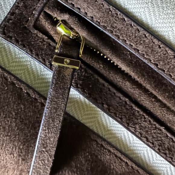 THE ROW Soft Margaux 17 in Mocha Suede Leather AUTHENTIC w/ Receipt - Picture 10 of 10